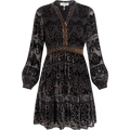 Camila Dress Velvet Burnout - Black