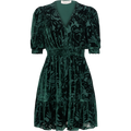 Willow Dress Silk Burn Out - Green