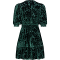 Willow Dress Silk Burn Out - Green