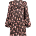 Crépe Satin Mini Dress - Flower Petals