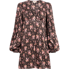 Crépe Satin Mini Dress - Flower Petals