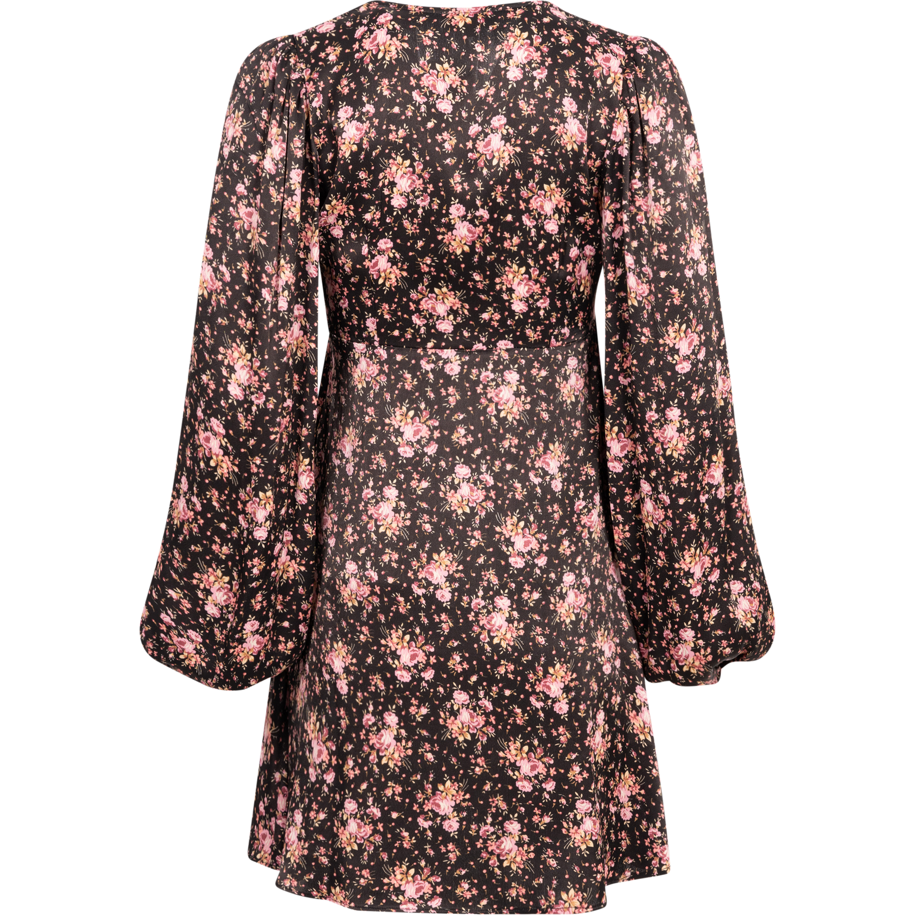 Crépe Satin Mini Dress - Flower Petals
