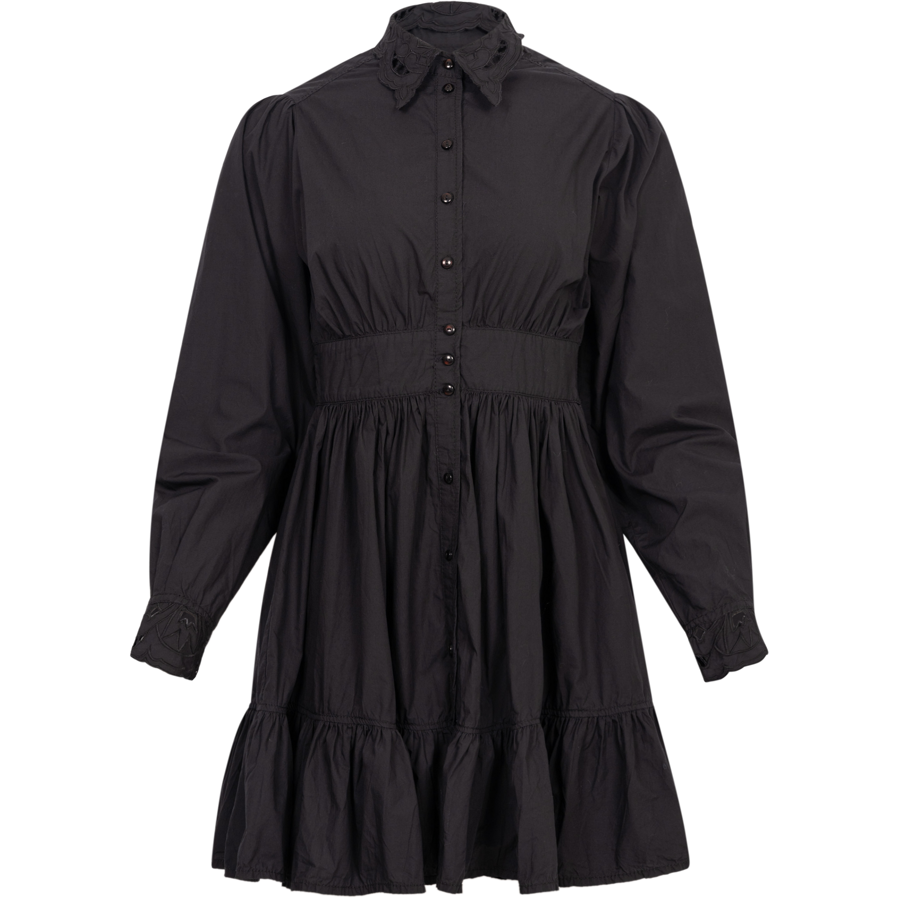 Poplin Mini Dress - Black