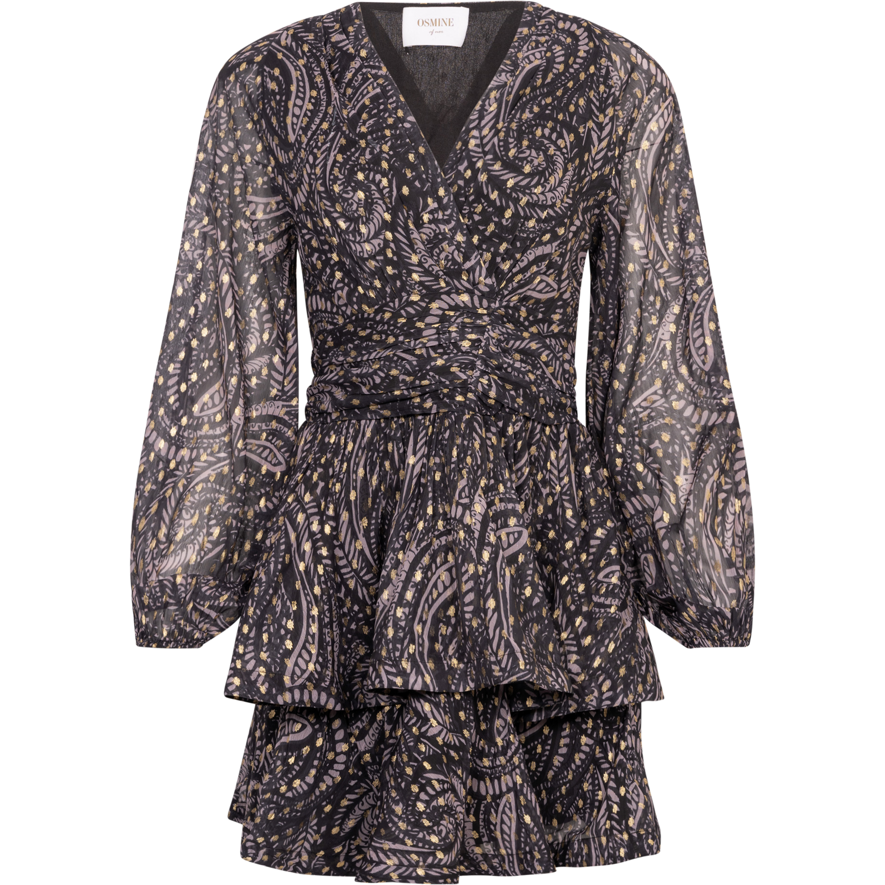 Jade Wave Dress - Black Gold