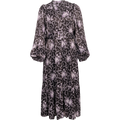 byTiMo Crépe Satin Midi Dress - Night Flowers