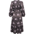 byTiMo Crépe Satin Midi Dress - Night Flowers