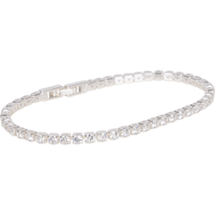 Crystal Tennis Bracelet - Silver