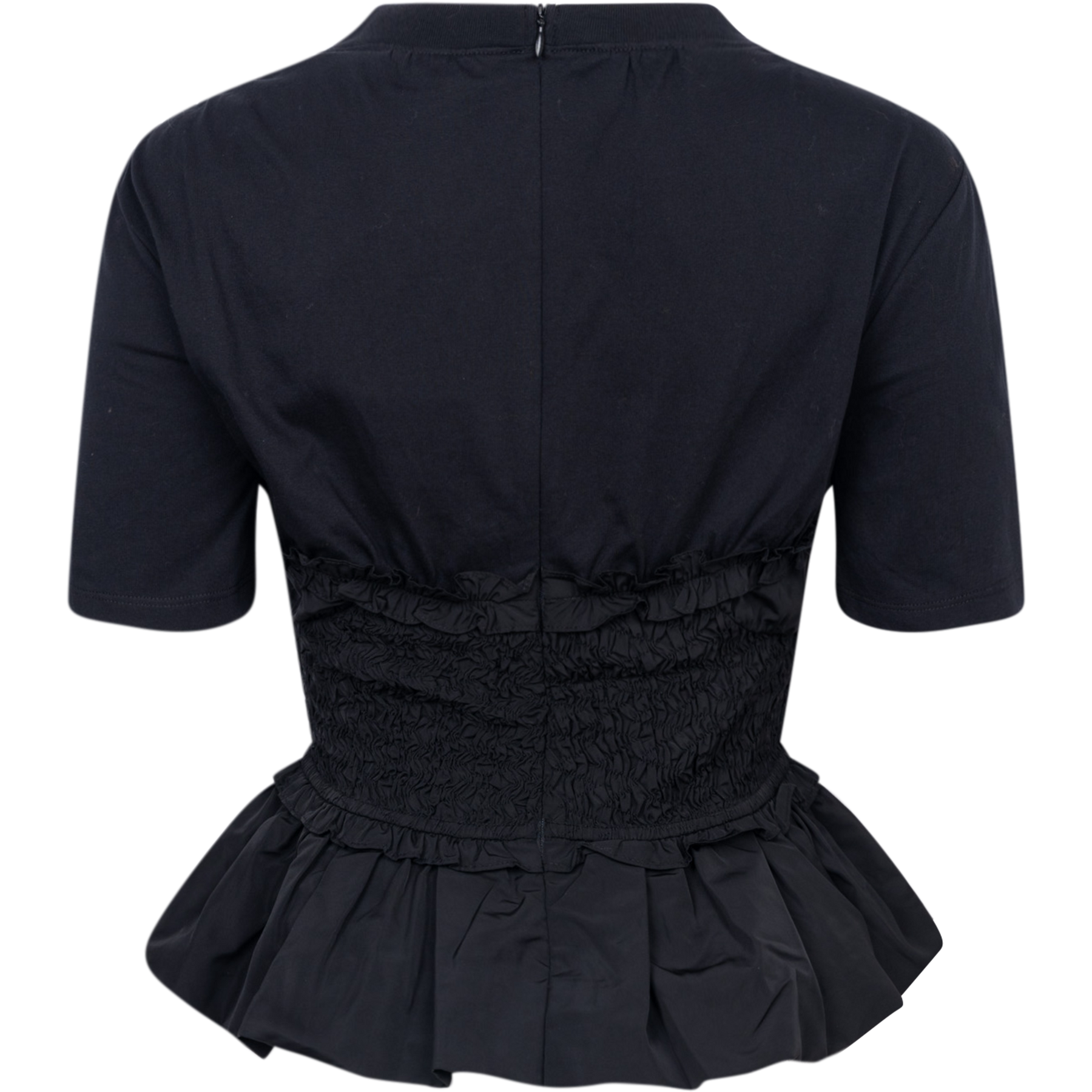 Diana Taffeta S/Slv Top - Black