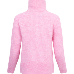 Lulu Mika Half Zip Ls Knit - Moonlite Mauve Melange