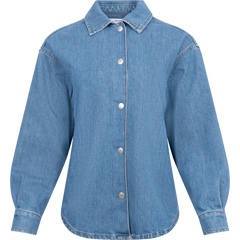 Emma Ls Aqua Blue Deni Shirt - Medium Blue Denim