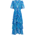 Caroline Dress Tiered Skirt - Teal