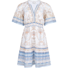 Callie Linen Dress - Light Blue