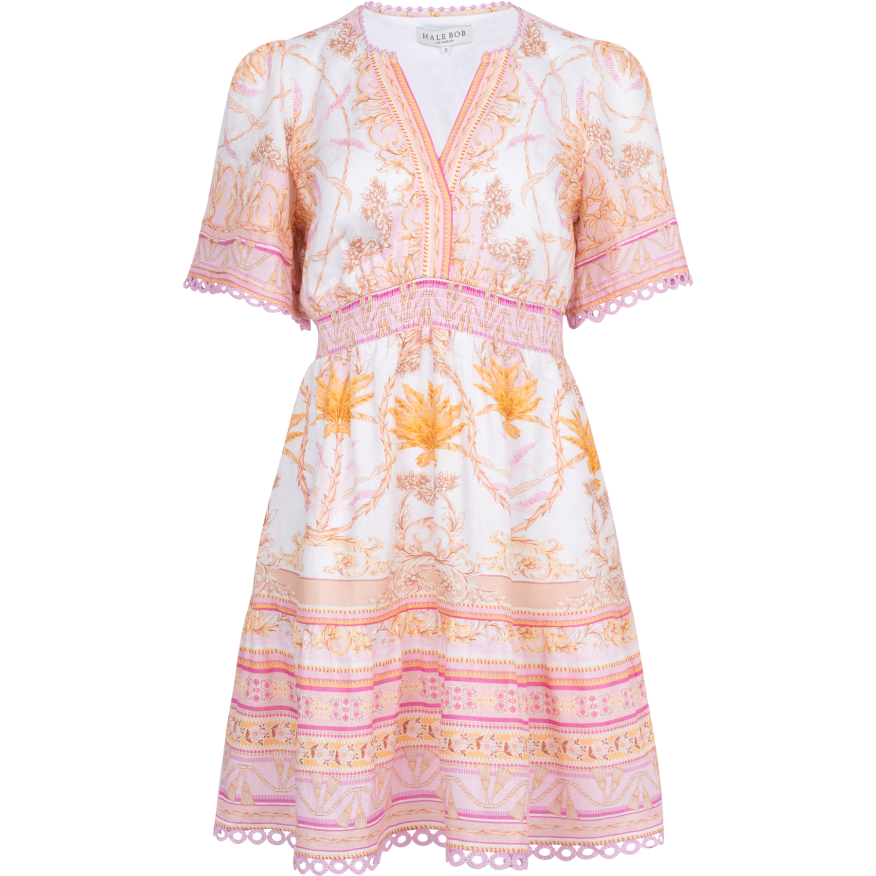 Callie Linen Dress - Pink