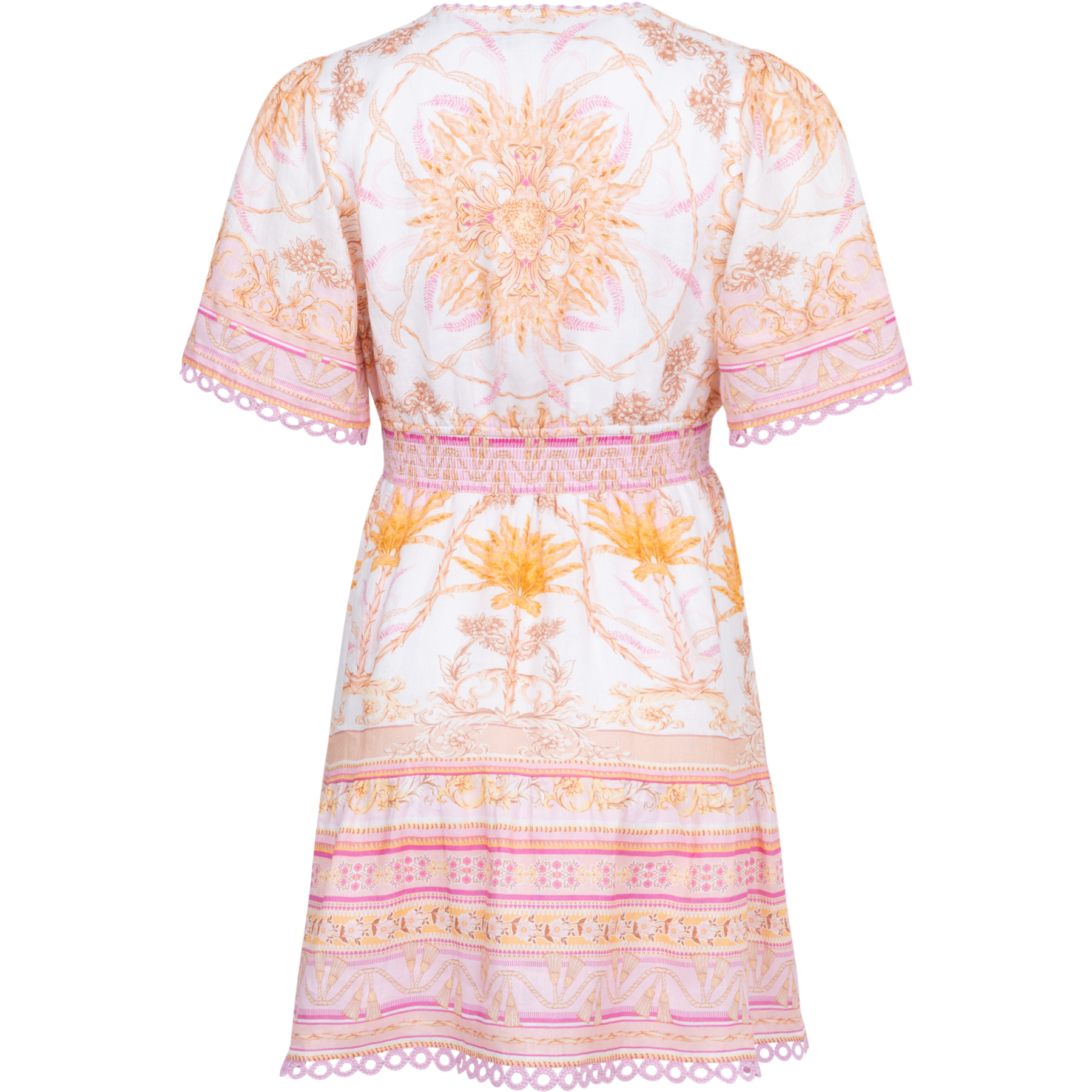 Callie Linen Dress - Pink