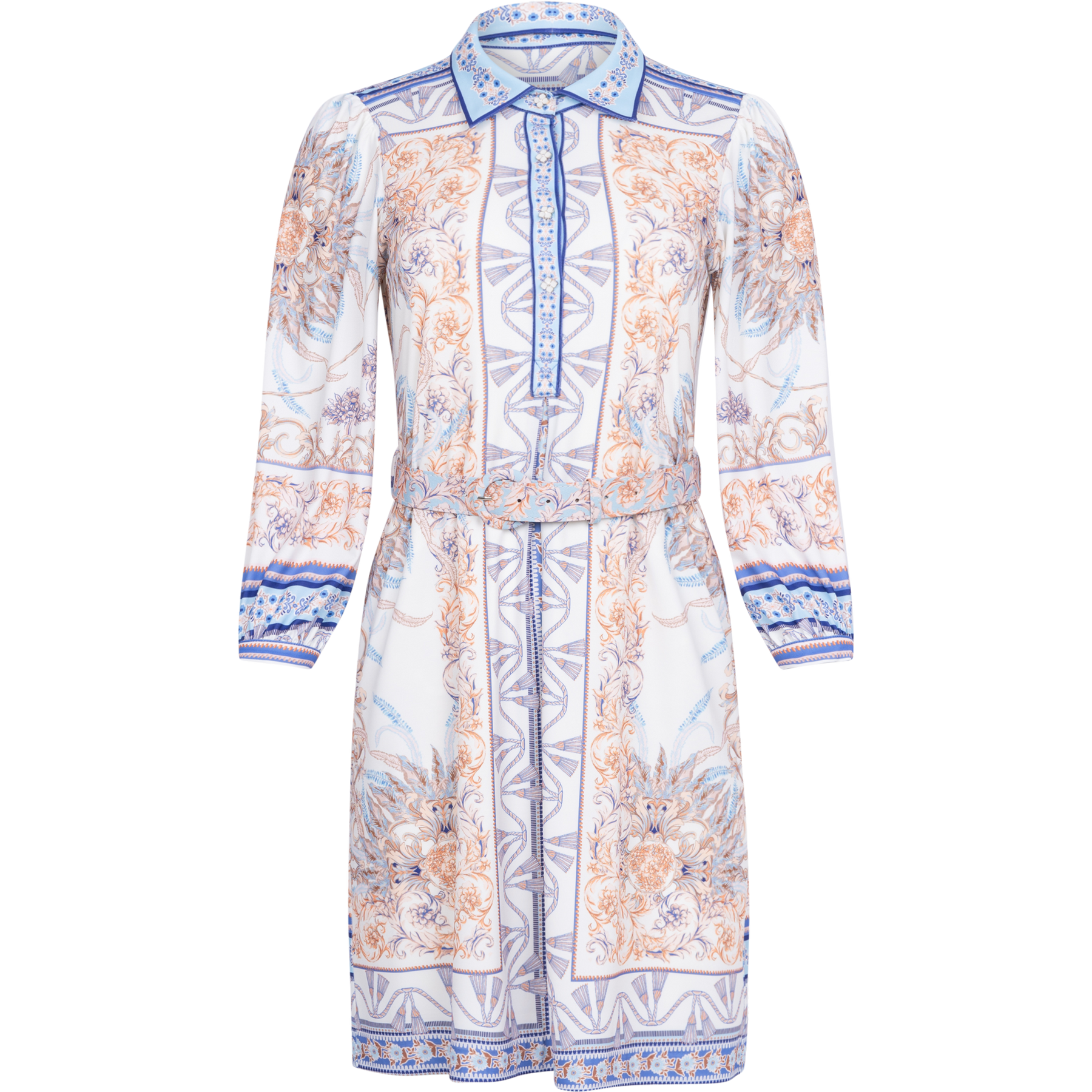 Ashley Dress W Belt - Light Blue