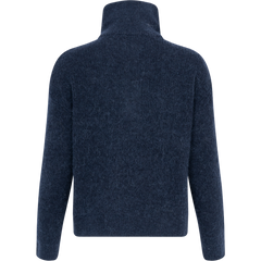 Sia Ras Ls Knit Half Zipper Ex - Dark Sapphire Melange