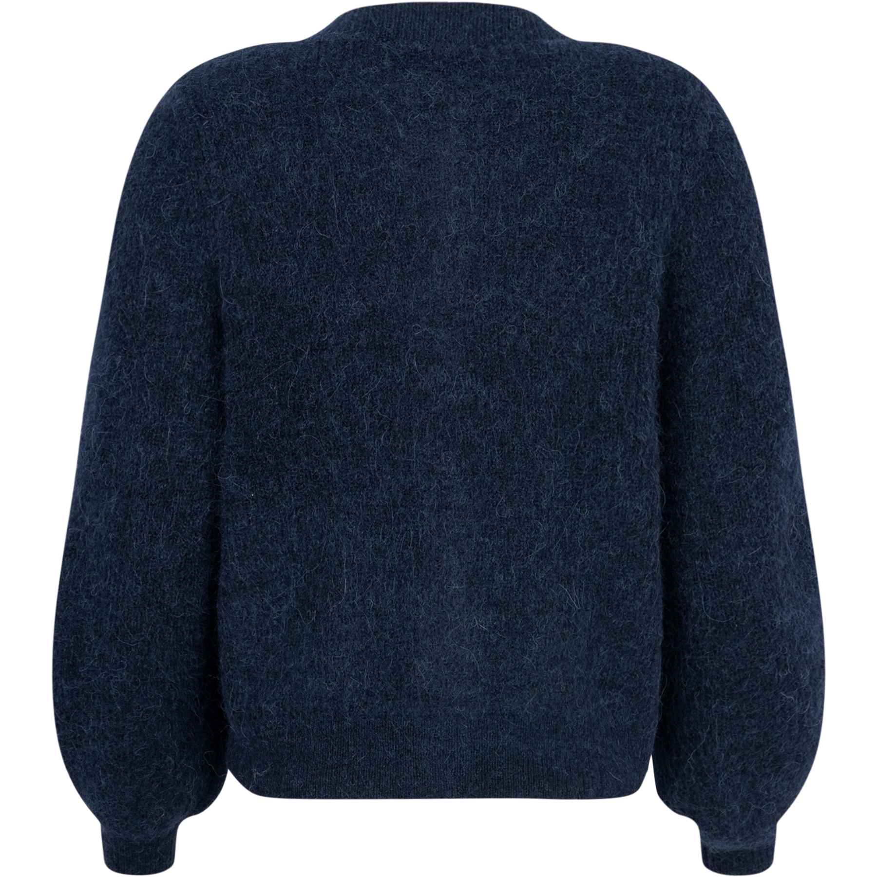 Sia Ras Ls Knit Pads Cardigan Ex - Dark Sapphire Melange