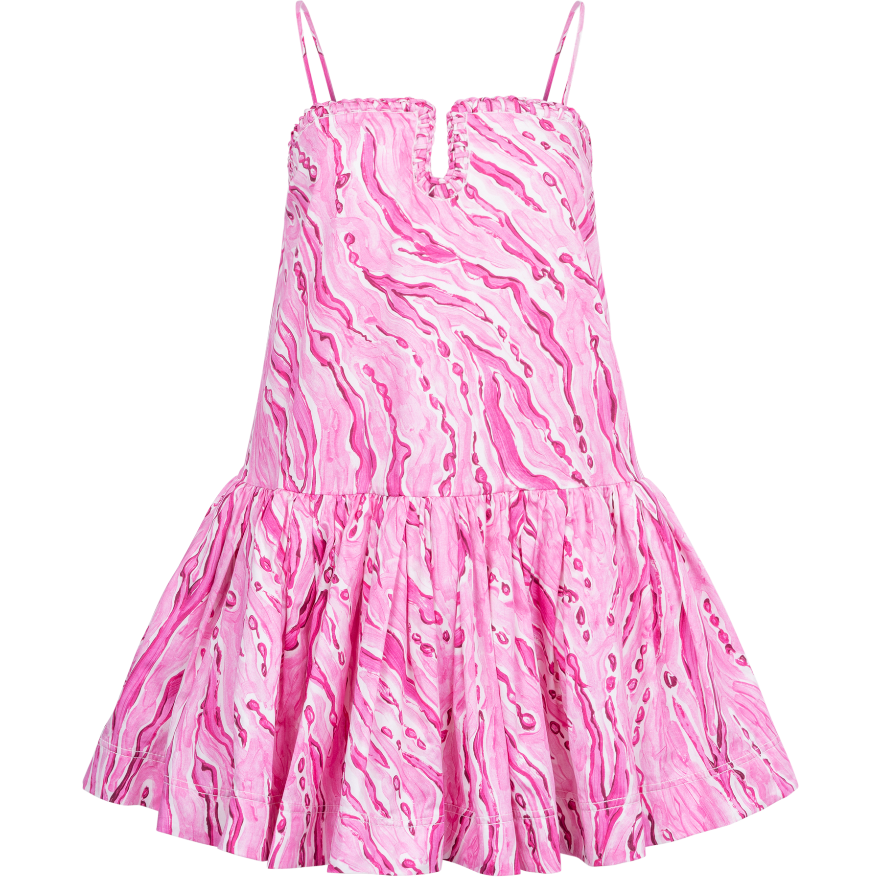 Willow Sweetheart Mini Dress - Dappled Flame