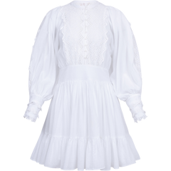 Cotton Slub Mini Dress - Perfect White
