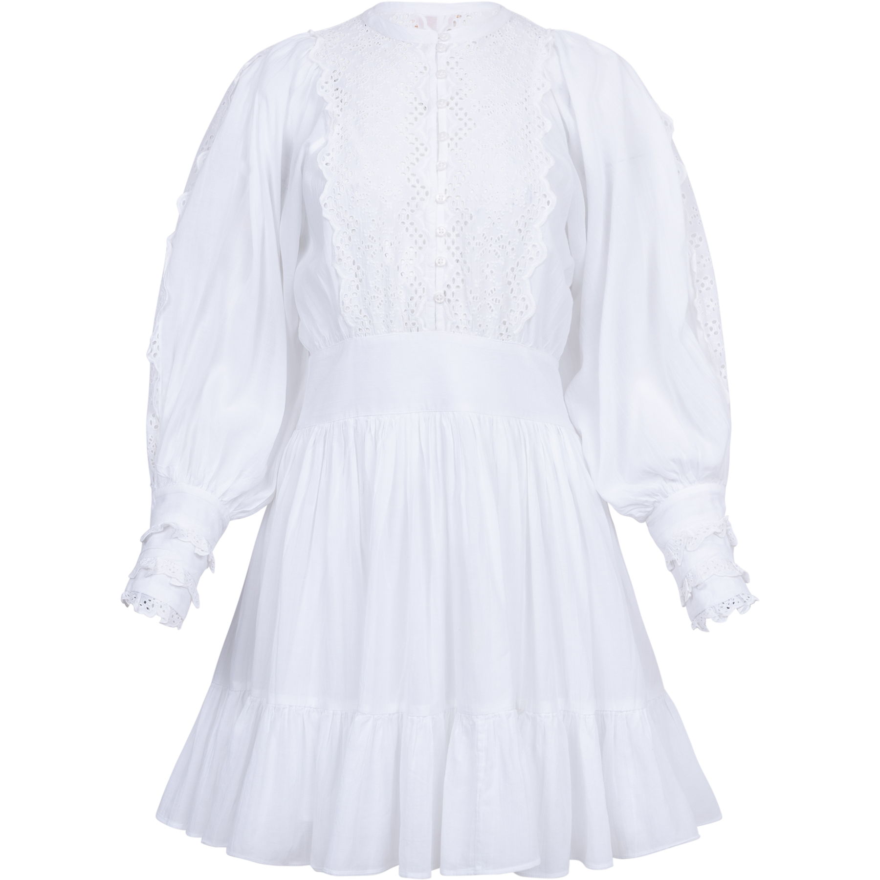 Cotton Slub Mini Dress - Perfect White
