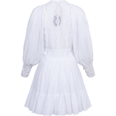Cotton Slub Mini Dress - Perfect White
