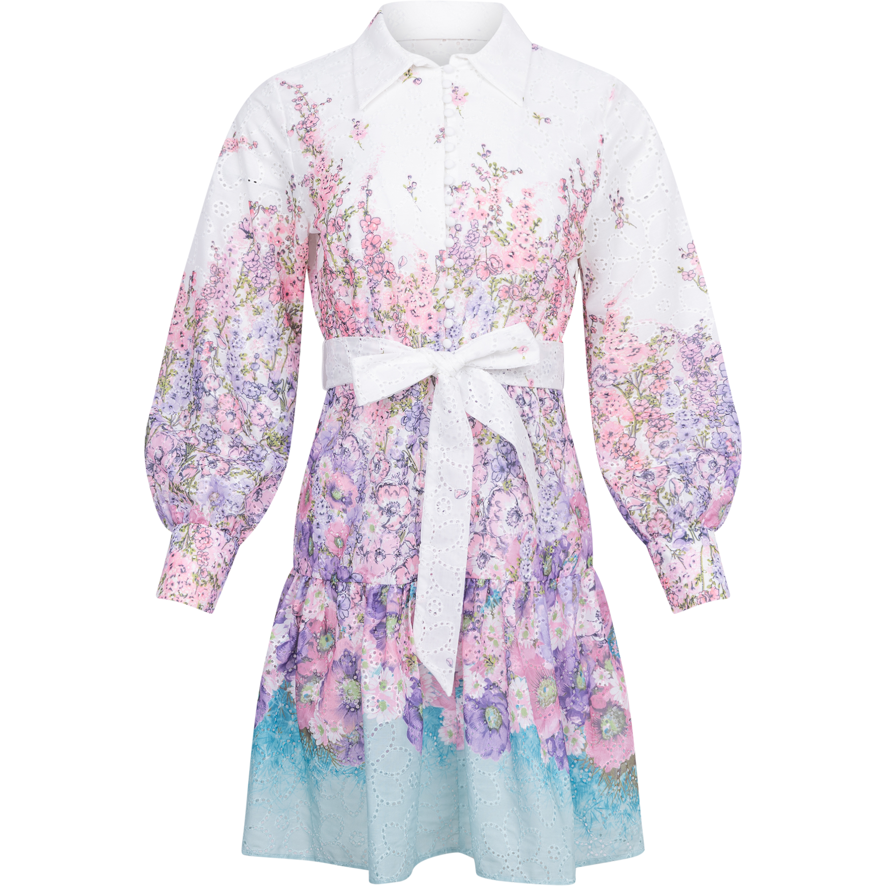 Berta Mini Dress - Lavender Garden