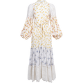 Cotton Slub Shirt Dress - Flower Combo