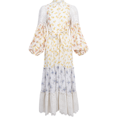Cotton Slub Shirt Dress - Flower Combo