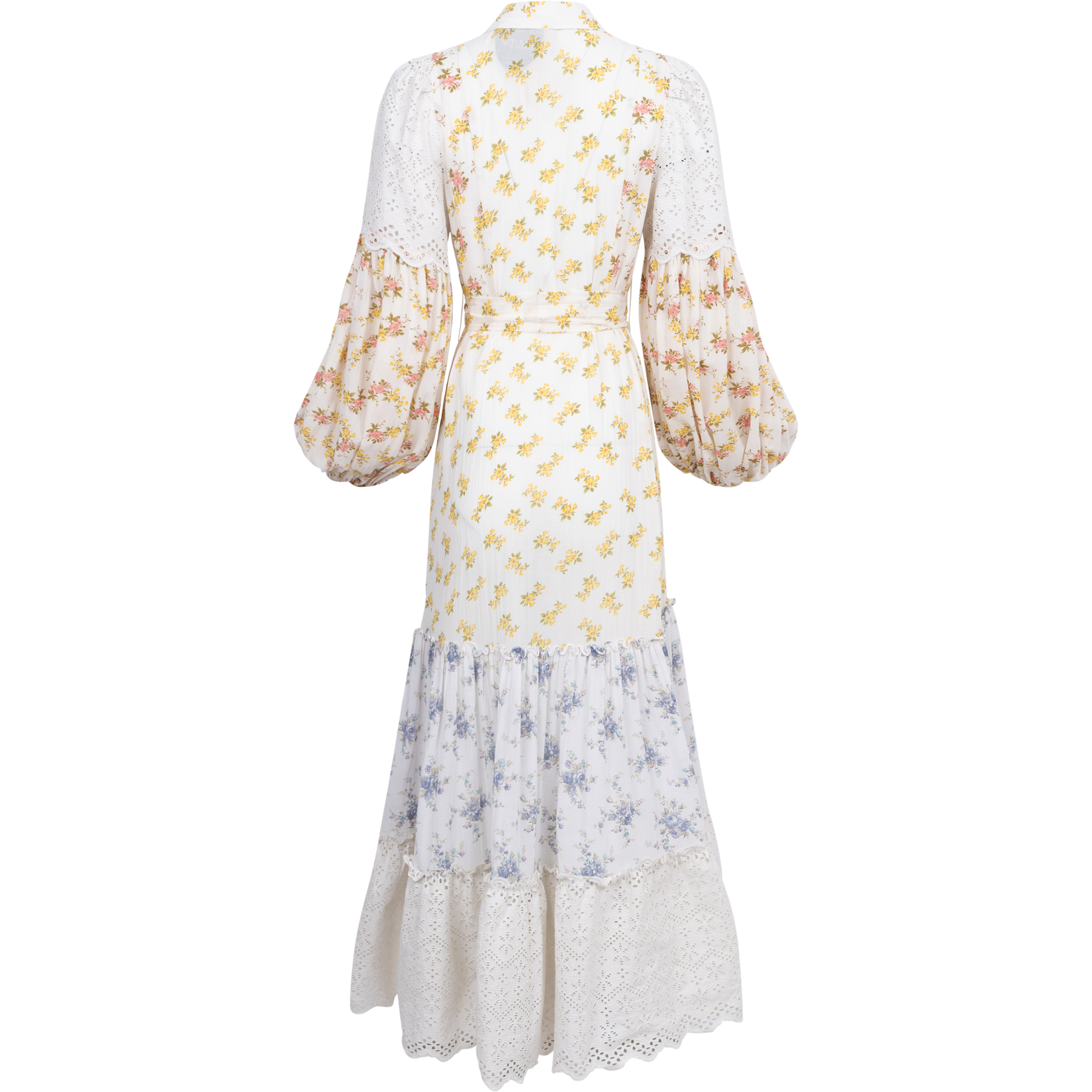 Cotton Slub Shirt Dress - Flower Combo