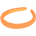 Solid Slim Beaded Hairbrace - Persimmon Orange