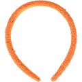 Solid Slim Beaded Hairbrace - Persimmon Orange