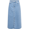 Krista-Gerda Hw Long Denim Maxi Skirt - Light Blue Denim