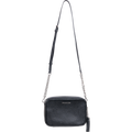 Md Camera Bag Sh Rhodium Leather - Black