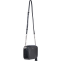 Md Camera Bag Sh Rhodium Leather - Black