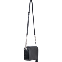 Md Camera Bag Sh Rhodium Leather - Black