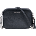 Md Camera Bag Sh Rhodium Leather - Black