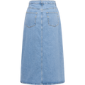 Krista-Gerda Hw Long Denim Maxi Skirt - Light Blue Denim