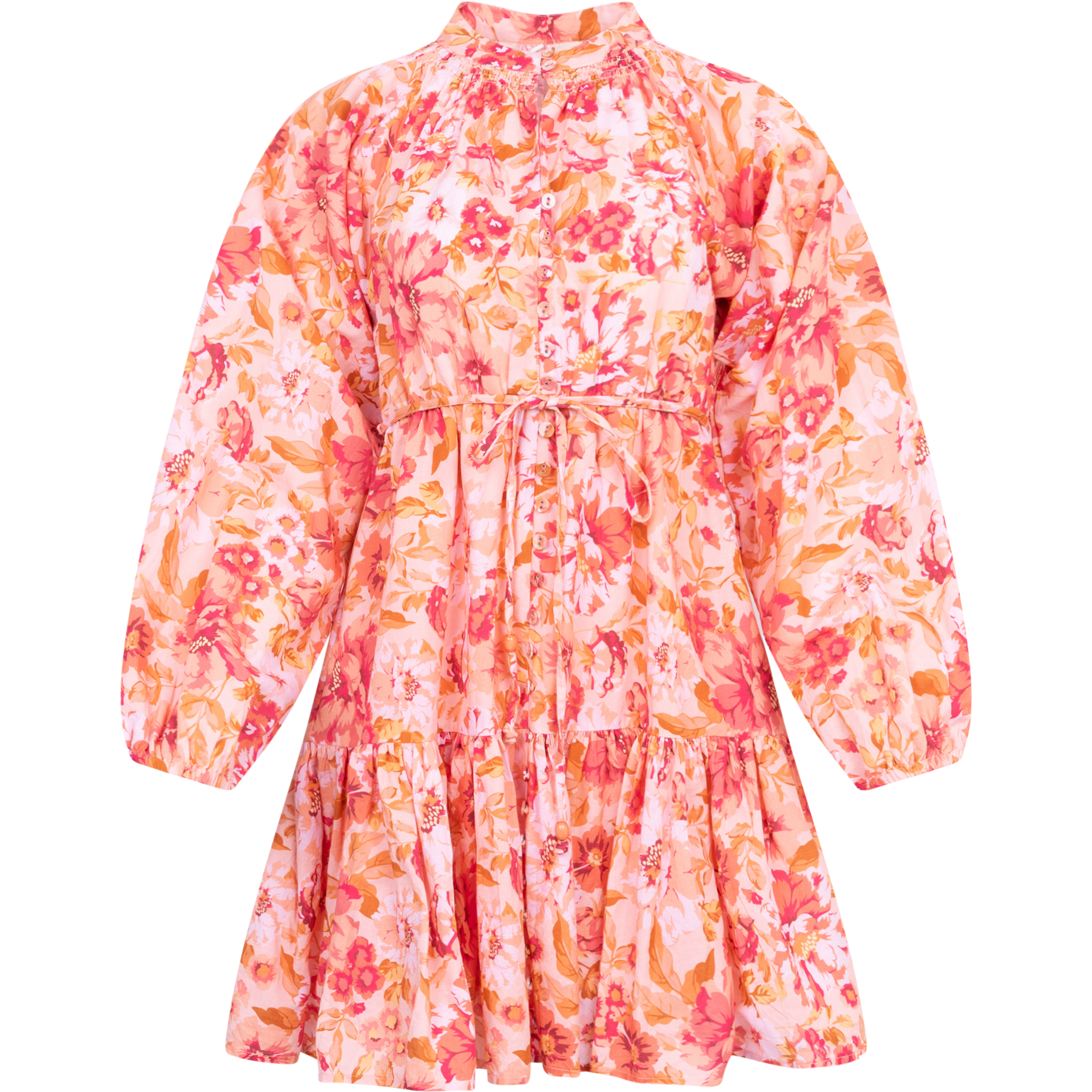 Alia Dress - Coral Garden Linen