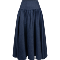 Denim Skirt - Dark Blue Denim