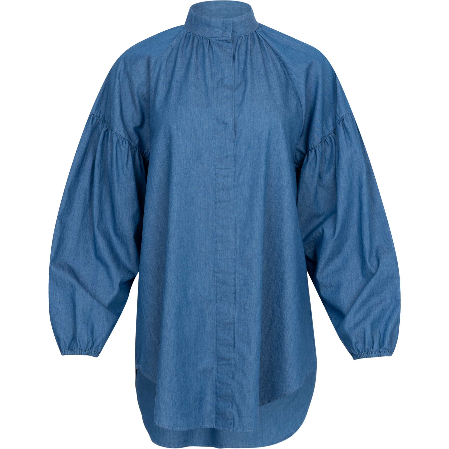 Denim Poem Shirt - Light Blue Denim