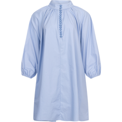 Poplin Bohemian Demi Dress - Light Blue