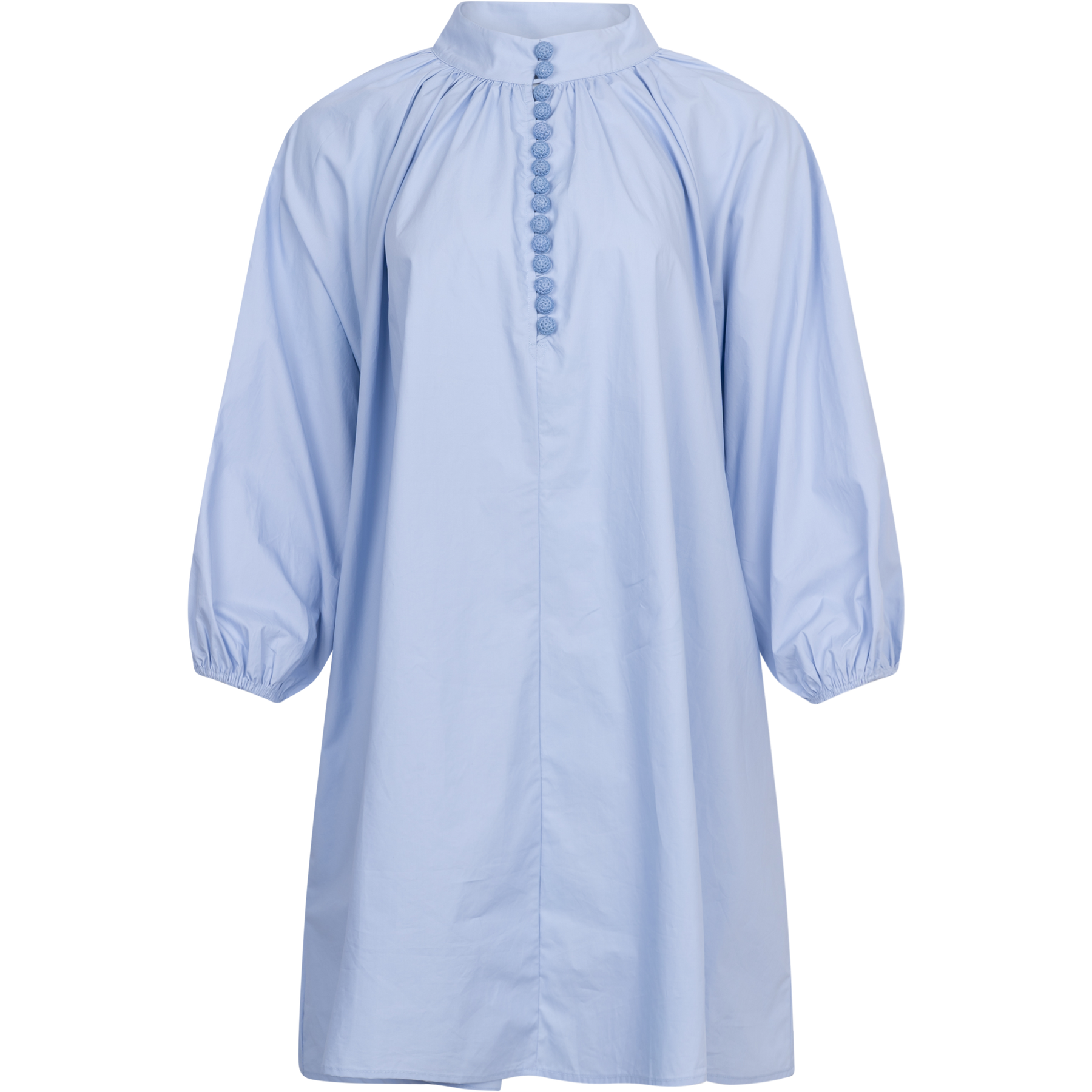 Poplin Bohemian Demi Dress - Light Blue
