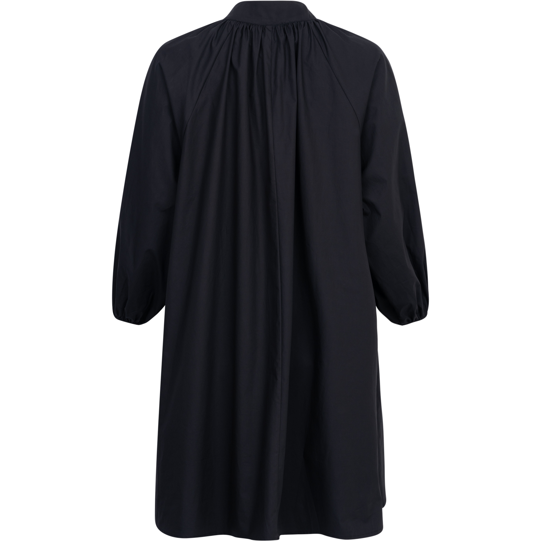Poplin Bohemian Demi Dress - Black