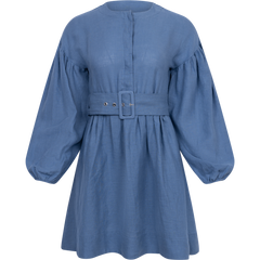 Aino Linen Dress - Jeans Blue