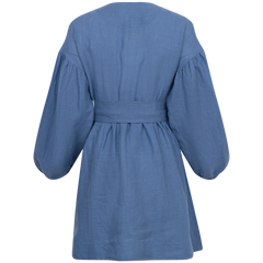 Aino Linen Dress - Jeans Blue