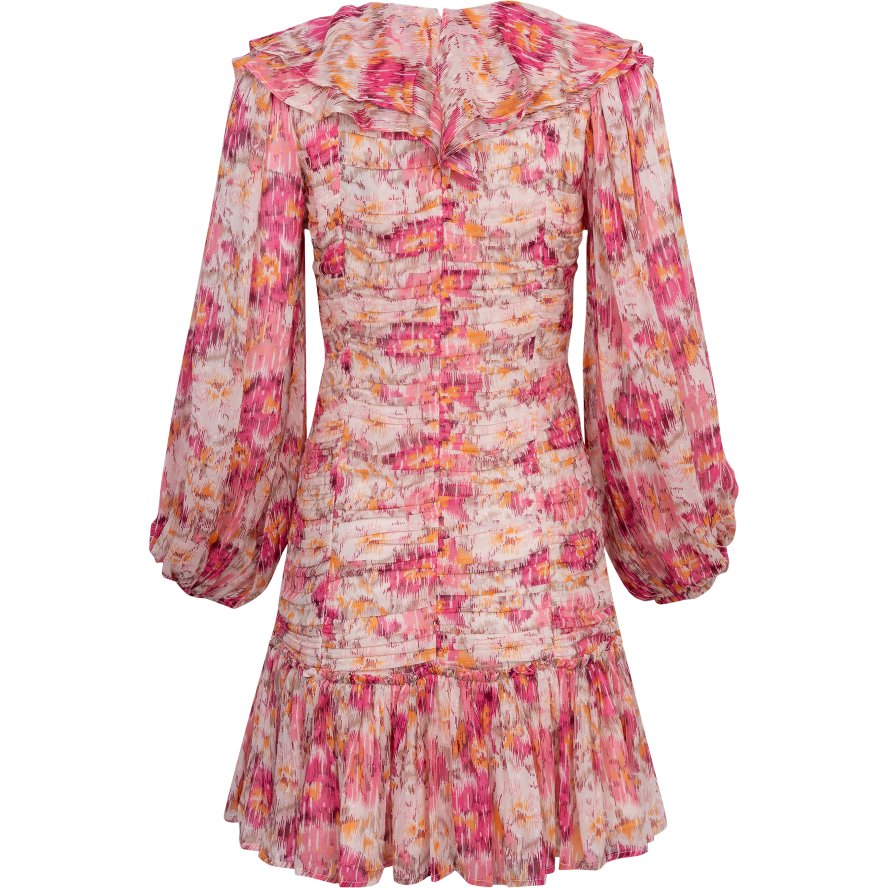 Dotted Georgette Smocking Dress - Brushed Blossom