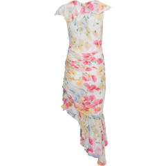 Chiffon Asymmetric Dress - Wildflowers