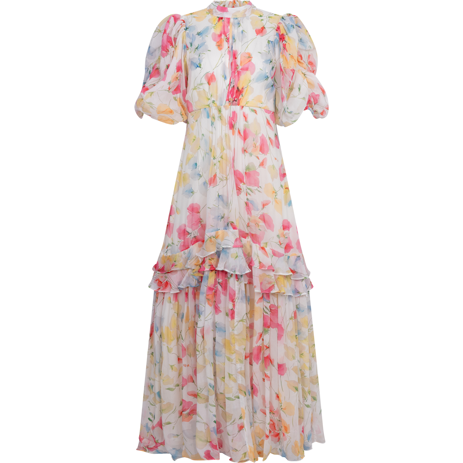 Chiffon Tieback Gown - Wildflowers