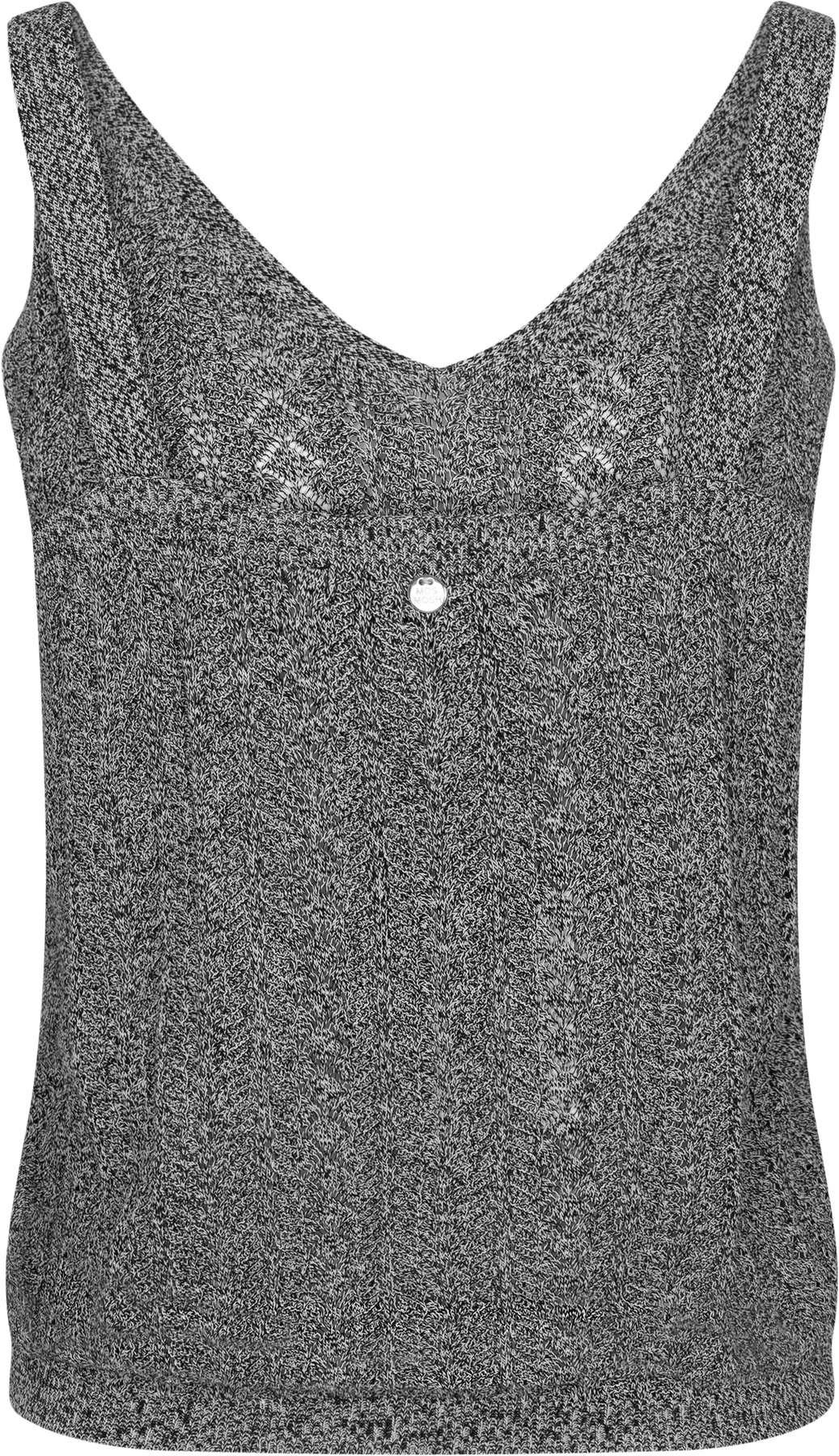 Cressida Melange Knit Top - Svart