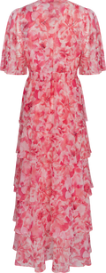 Kallie Dress W Tiered Skirt - Rosa